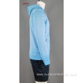 Men's cotton fleece burn out sweatjacke with hood